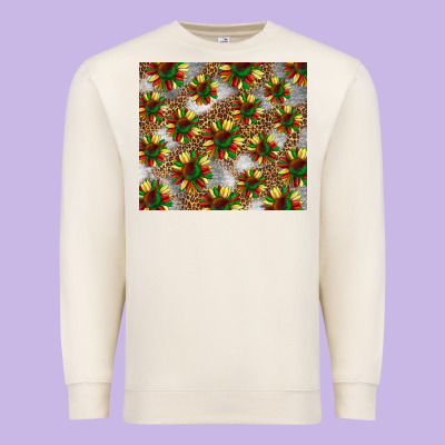 Juneteenth Sunflowers Premium Sweatshirt Designed By Barkaloodesign