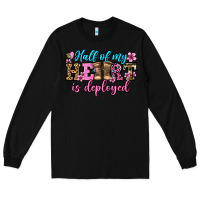 Black half of my haert is deployed olivia Long Sleeve Tee - OliviaCreatesArt