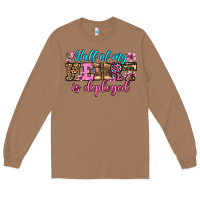 Toasted Coconut half of my haert is deployed olivia Long Sleeve Tee - OliviaCreatesArt