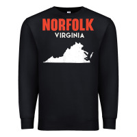 Black norfolk virginia usa state america travel virginian Premium Sweatshirt - trangStudio