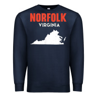 Navy norfolk virginia usa state america travel virginian Premium Sweatshirt - trangStudio