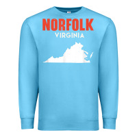 Ocean Blue norfolk virginia usa state america travel virginian Premium Sweatshirt - trangStudio