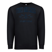 Black Turks And Caicos Vintage Navy Crossed Oars & Boat Anchor Premium Sweatshirt - trangStudio