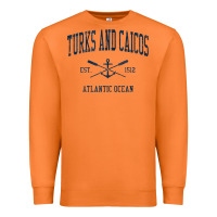 Carrot Turks And Caicos Vintage Navy Crossed Oars & Boat Anchor Premium Sweatshirt - trangStudio