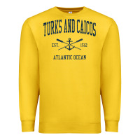 Lemon Turks And Caicos Vintage Navy Crossed Oars & Boat Anchor Premium Sweatshirt - trangStudio