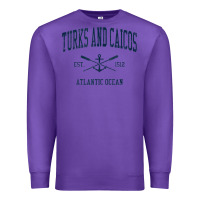 Purple Turks And Caicos Vintage Navy Crossed Oars & Boat Anchor Premium Sweatshirt - trangStudio