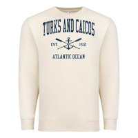 Sandshell Turks And Caicos Vintage Navy Crossed Oars & Boat Anchor Premium Sweatshirt - trangStudio