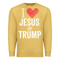 Antique Gold I Love Jesus And Trump Republican Conservative Gift Premium Sweatshirt - trangStudio
