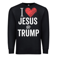 Black I Love Jesus And Trump Republican Conservative Gift Premium Sweatshirt - trangStudio