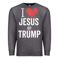 Charcoal Heather I Love Jesus And Trump Republican Conservative Gift Premium Sweatshirt - trangStudio
