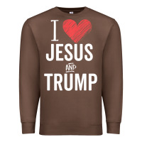 Chestnut I Love Jesus And Trump Republican Conservative Gift Premium Sweatshirt - trangStudio