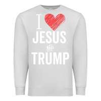 Dove Grey I Love Jesus And Trump Republican Conservative Gift Premium Sweatshirt - trangStudio