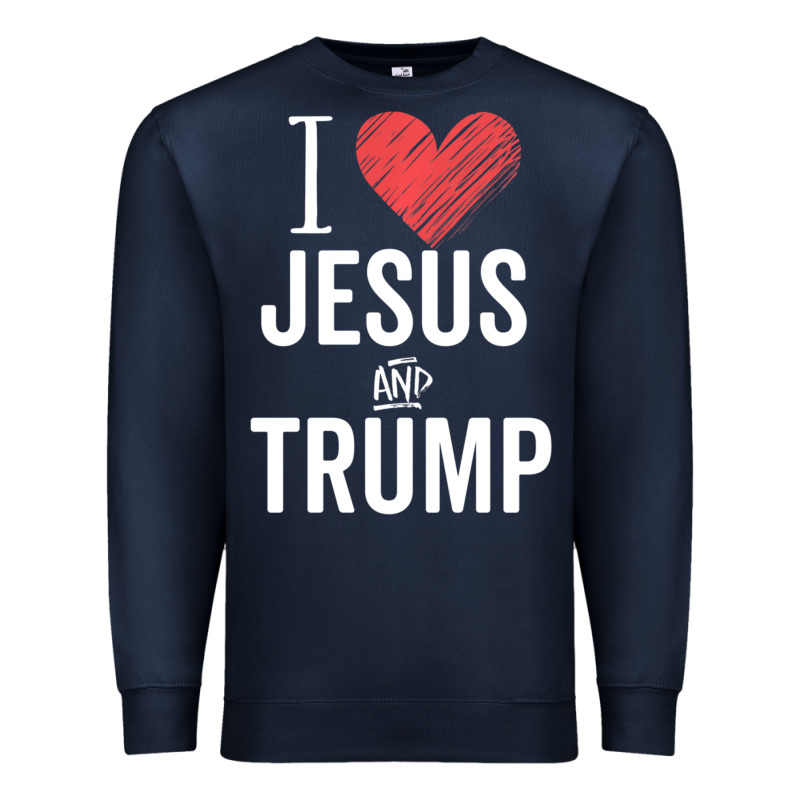I Love Jesus And Trump Republican Conservative Gift Premium Sweatshirt by trangStudio | Teevron