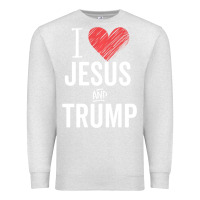 Oatmeal Heather I Love Jesus And Trump Republican Conservative Gift Premium Sweatshirt - trangStudio