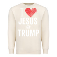 Sandshell I Love Jesus And Trump Republican Conservative Gift Premium Sweatshirt - trangStudio