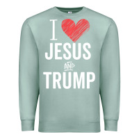 Seafoam I Love Jesus And Trump Republican Conservative Gift Premium Sweatshirt - trangStudio