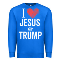 True Royal I Love Jesus And Trump Republican Conservative Gift Premium Sweatshirt - trangStudio