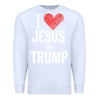 White I Love Jesus And Trump Republican Conservative Gift Premium Sweatshirt - trangStudio