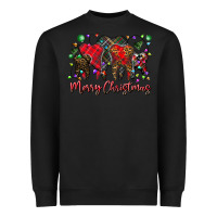 Black merry Christmas teeth Heavyweight Sweatshirt - CowhideDigitalArt