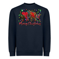 Navy merry Christmas teeth Heavyweight Sweatshirt - CowhideDigitalArt
