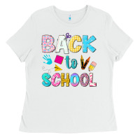 White back to school Ladies Tee - NancyCooperArtShop