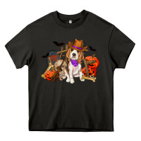 Asphalt Halloween beagle dog Heavy Core Tee - RanaPortraitStore
