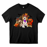 Black Halloween beagle dog Heavy Core Tee - RanaPortraitStore