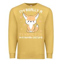 Antique Gold i'm really a fennec fox in a human costume funny gift t shirt Premium Sweatshirt - trangStudio