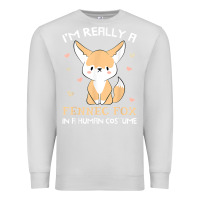 Dove Grey i'm really a fennec fox in a human costume funny gift t shirt Premium Sweatshirt - trangStudio