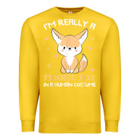 Lemon i'm really a fennec fox in a human costume funny gift t shirt Premium Sweatshirt - trangStudio