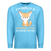 Ocean Blue i'm really a fennec fox in a human costume funny gift t shirt Premium Sweatshirt - trangStudio