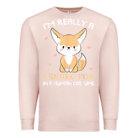 Pale Pink i'm really a fennec fox in a human costume funny gift t shirt Premium Sweatshirt - trangStudio