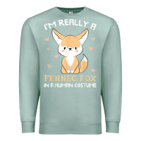 Seafoam i'm really a fennec fox in a human costume funny gift t shirt Premium Sweatshirt - trangStudio