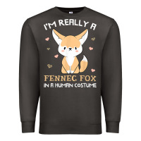 Smoke i'm really a fennec fox in a human costume funny gift t shirt Premium Sweatshirt - trangStudio