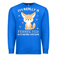 True Royal i'm really a fennec fox in a human costume funny gift t shirt Premium Sweatshirt - trangStudio