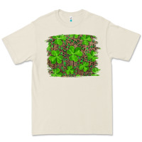 Bone st patrick's day shamrock and leopard distressed Premium Tee - RanaPortraitStore
