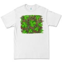 White st patrick's day shamrock and leopard distressed Premium Tee - RanaPortraitStore