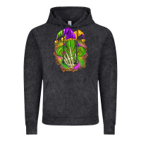 Vintage Black Mardi Gras with skeleton hand Vintage Hoodie - HowdyJamesFarm