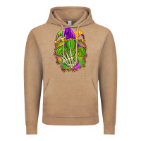 Vintage Coffee Mardi Gras with skeleton hand Vintage Hoodie - HowdyJamesFarm