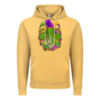 Vintage Mustard Mardi Gras with skeleton hand Vintage Hoodie - HowdyJamesFarm