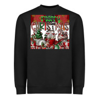 Black merry Christmas Heavyweight Sweatshirt - CowhideDigitalArt