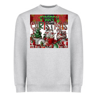 Heather Grey merry Christmas Heavyweight Sweatshirt - CowhideDigitalArt