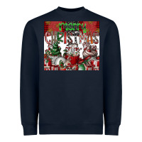 Navy merry Christmas Heavyweight Sweatshirt - CowhideDigitalArt