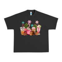 Pigment Black pink christmas coffe cups Urban Heavy Tee - CowGirlArtShop