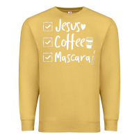 Antique Gold Checklist Jesus Coffee Mascara Premium Sweatshirt - trangStudio