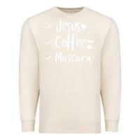 Sandshell Checklist Jesus Coffee Mascara Premium Sweatshirt - trangStudio