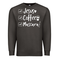 Smoke Checklist Jesus Coffee Mascara Premium Sweatshirt - trangStudio