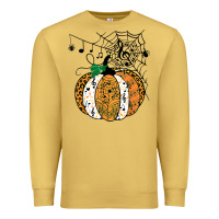 Antique Gold halloween pumpkin music symbols music teacher halloween t shirt copy Premium Sweatshirt - trangStudio