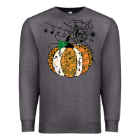 Charcoal Heather halloween pumpkin music symbols music teacher halloween t shirt copy Premium Sweatshirt - trangStudio