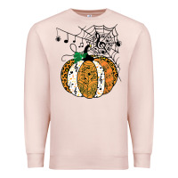 Pale Pink halloween pumpkin music symbols music teacher halloween t shirt copy Premium Sweatshirt - trangStudio